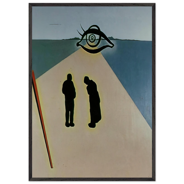 THE EYE OF THE ANGELUS - Salvador Dali 70x100 cm / 28x40 inches Framed Art Print – Black Wooden Frame