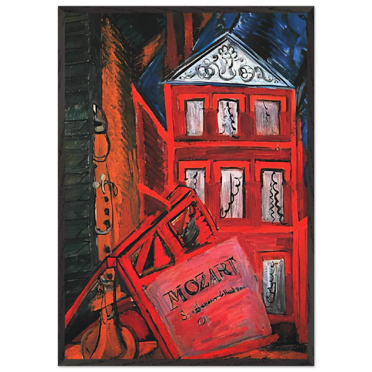 HOMMAGE TO MOZART 1915 - Raoul Dufy 70x100 cm / 28x40 inches Framed Art Print – Black Wooden Frame