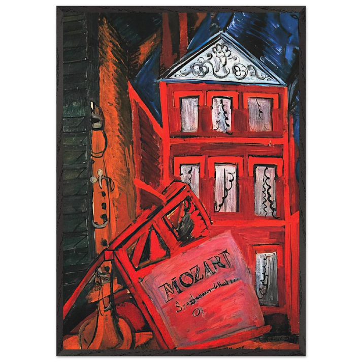 HOMMAGE TO MOZART 1915 - Raoul Dufy 70x100 cm / 28x40 inches Framed Art Print – Black Wooden Frame