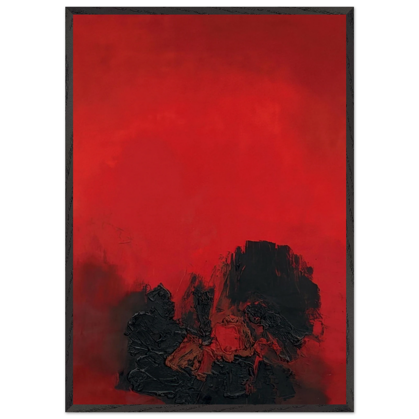 UNTITLED 1961 N5 - Luis Feito 70x100 cm / 28x40 inches Framed Art Print – Black Wooden Frame