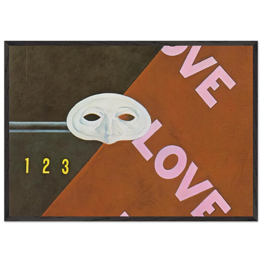 Love Love Love Gertrude Stein - 1928 - Charles Demuth 70x100 cm / 28x40 inches Framed Art Print – Black Wooden Frame