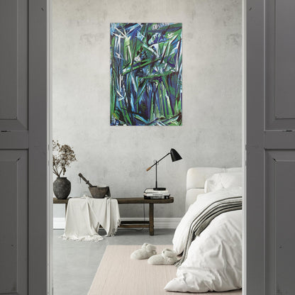 Green Forest - 1911 - Natalia Goncharova Brushed Aluminum Print - 70x100 cm / 28x40 inches | Natalia Goncharova Aluminum Print | Natalia Goncharova Prints