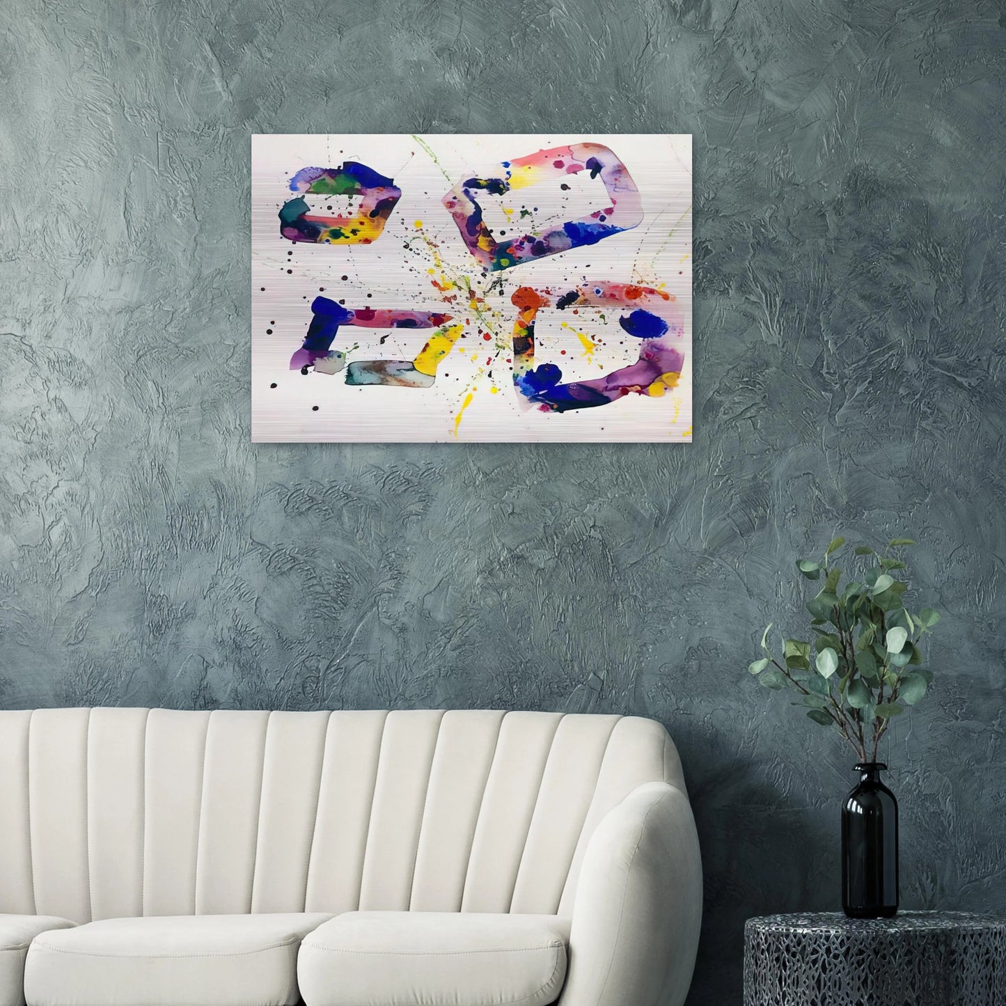 Untitled  SF74-189  - Sam Francis Brushed Aluminum Print - 70x100 cm / 28x40 inches | Sam Francis Aluminum Print | Sam Francis Prints