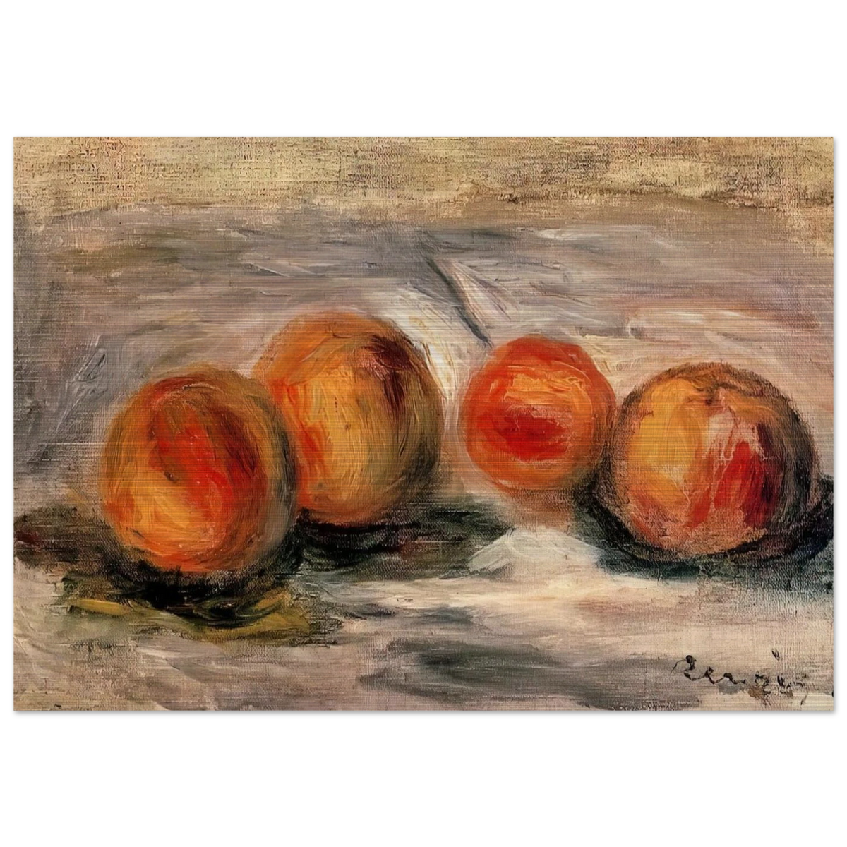 Peaches - Pierre-Auguste Renoir Brushed Aluminum Print - 70x100 cm / 28x40 inches | Pierre-Auguste Renoir Aluminum Print | Pierre-Auguste Renoir Prints