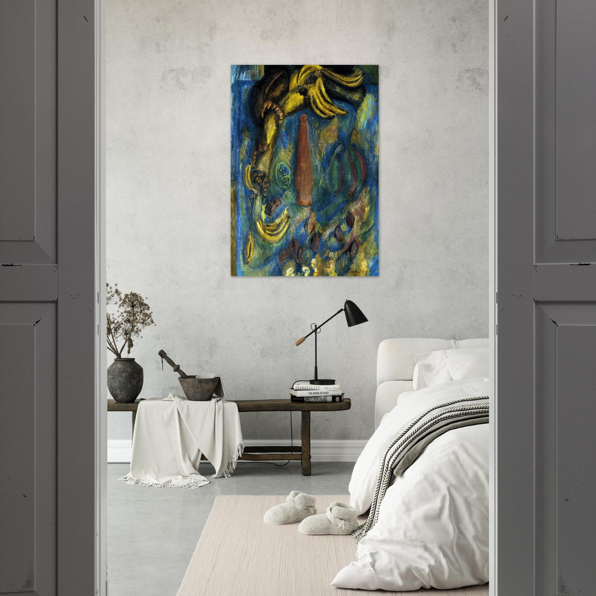 STILL LIFE WITH BANANAS 1909 - Raoul Dufy Brushed Aluminum Print - 70x100 cm / 28x40 inches | Raoul Dufy Aluminum Print | Raoul Dufy Prints