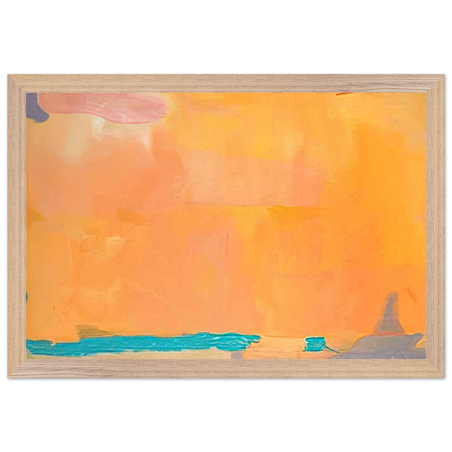 Helen Frankenthaler - Royal Fireworks - 1975 Wall art - 70x100 cm / 28x40 inches - Premium Wooden Framed Poster With Fine Art Paper-canvas - White frame