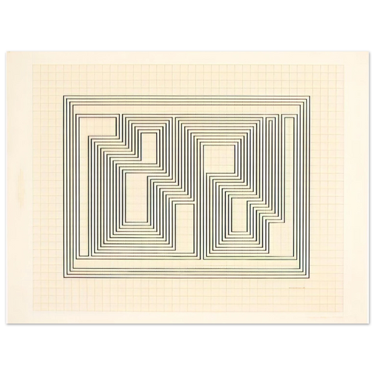 Josef Albers - GRAPHIC TECTONIC 1941  75x100 cm / 30x40inches Fine Art Poster