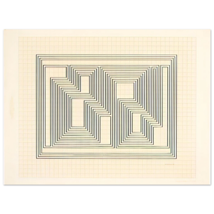 Josef Albers - GRAPHIC TECTONIC 1941  75x100 cm / 30x40inches Fine Art Poster