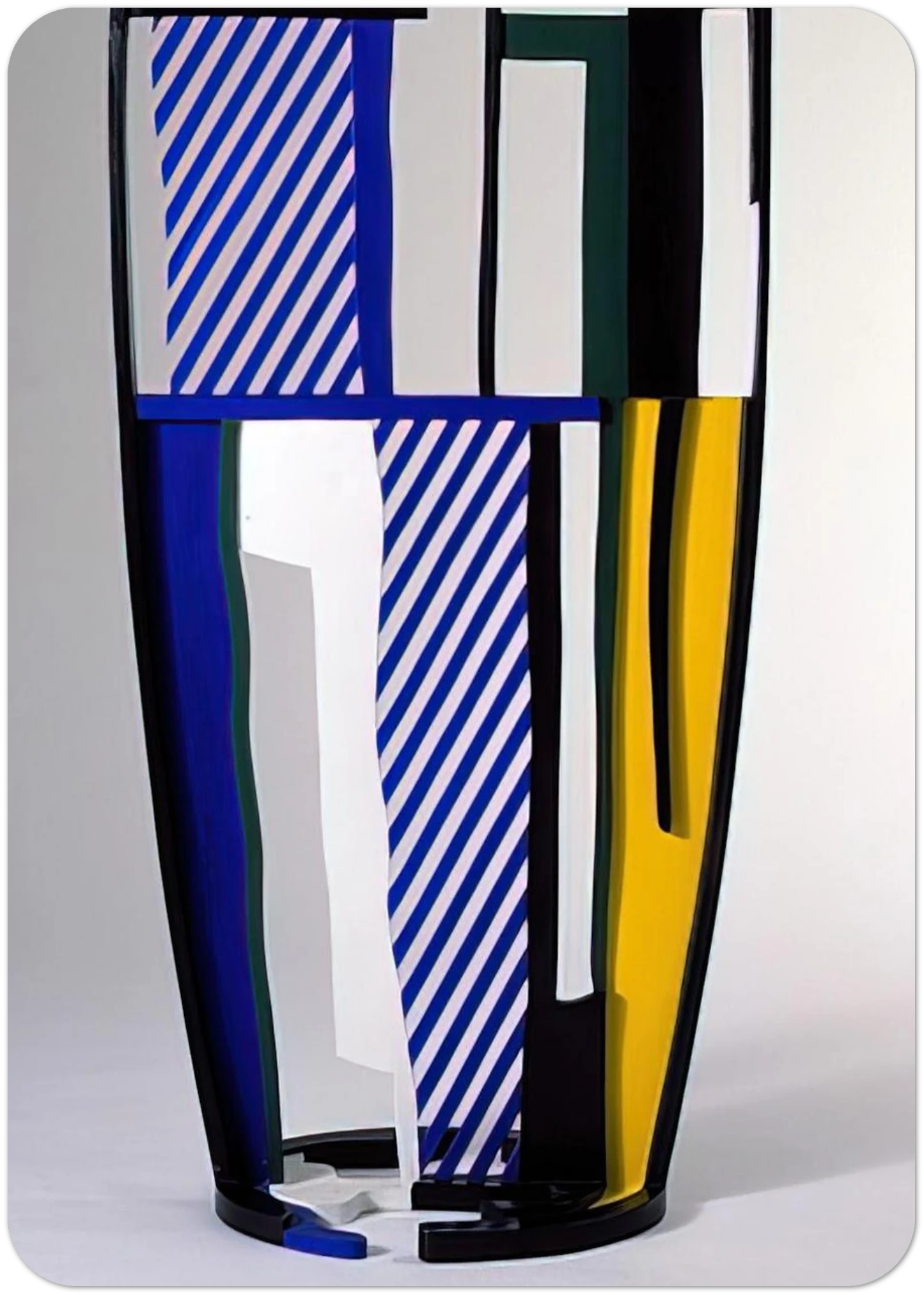 GLASS IV 1977 By Roy Lichtenstein Pack of 10 Post Cards | Roy Lichtenstein Post Cards | A6 (10.5 x 14.8 cm) - 4.1 x 5.8 inches