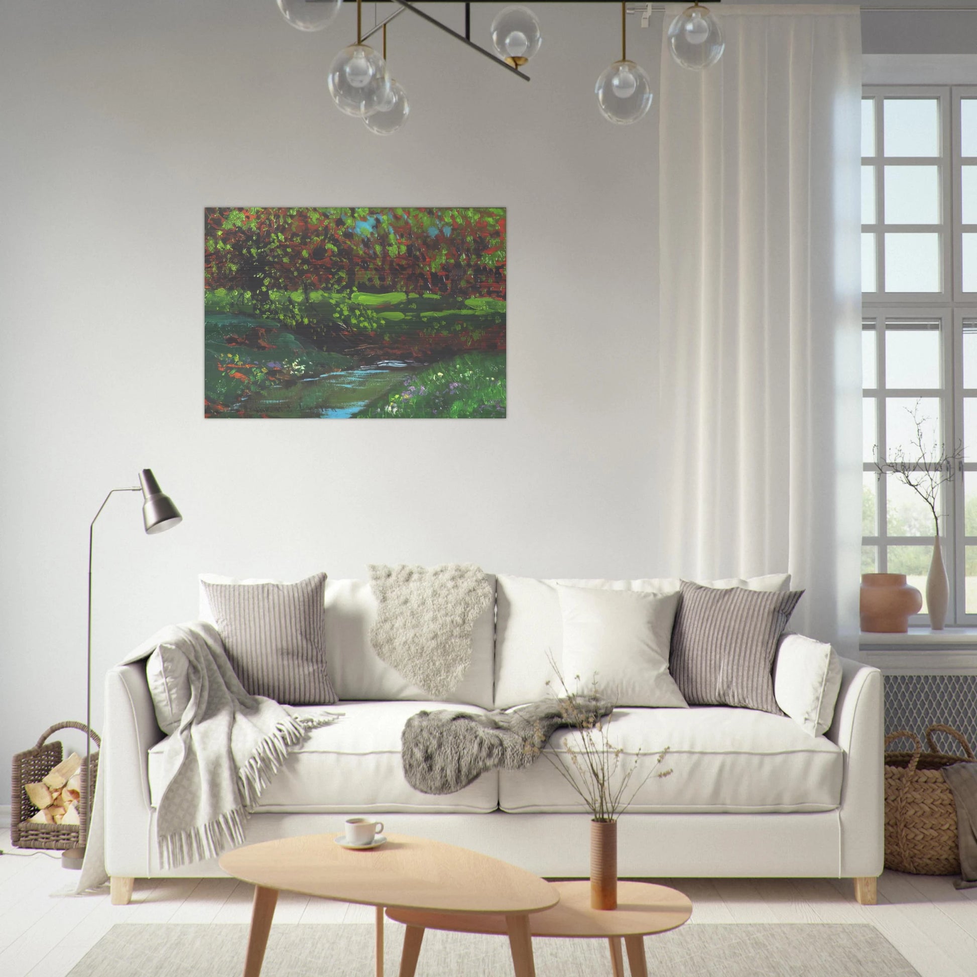 Green Pool - Post-Impressionism - Frank Johnston Brushed Aluminum Print - 70x100 cm / 28x40 inches | Frank Johnston Aluminum Print | Frank Johnston Prints
