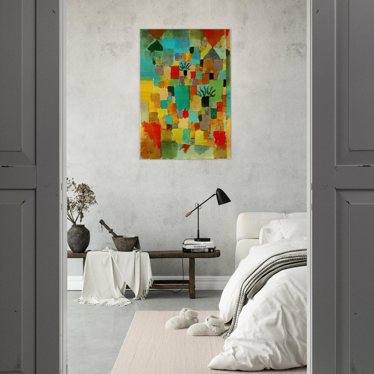 SOUTHERN TUNISIAN GARDENS 1919 - Paul Klee Brushed Aluminum Print - 70x100 cm / 28x40 inches | Paul Klee Aluminum Print | Paul Klee Prints