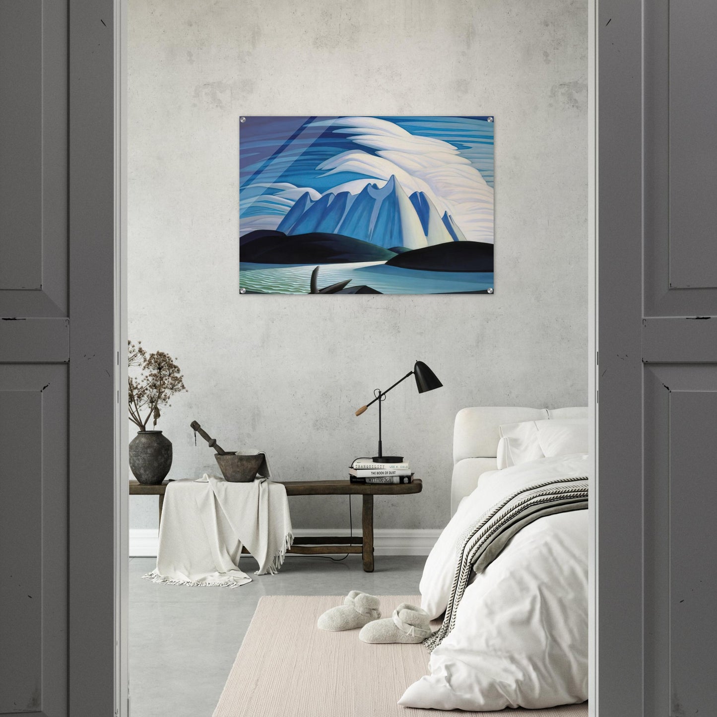 Lake and Mountains - 1928 - Lawren Harris Acrylic Print - 70x100 cm / 28x40″ inches