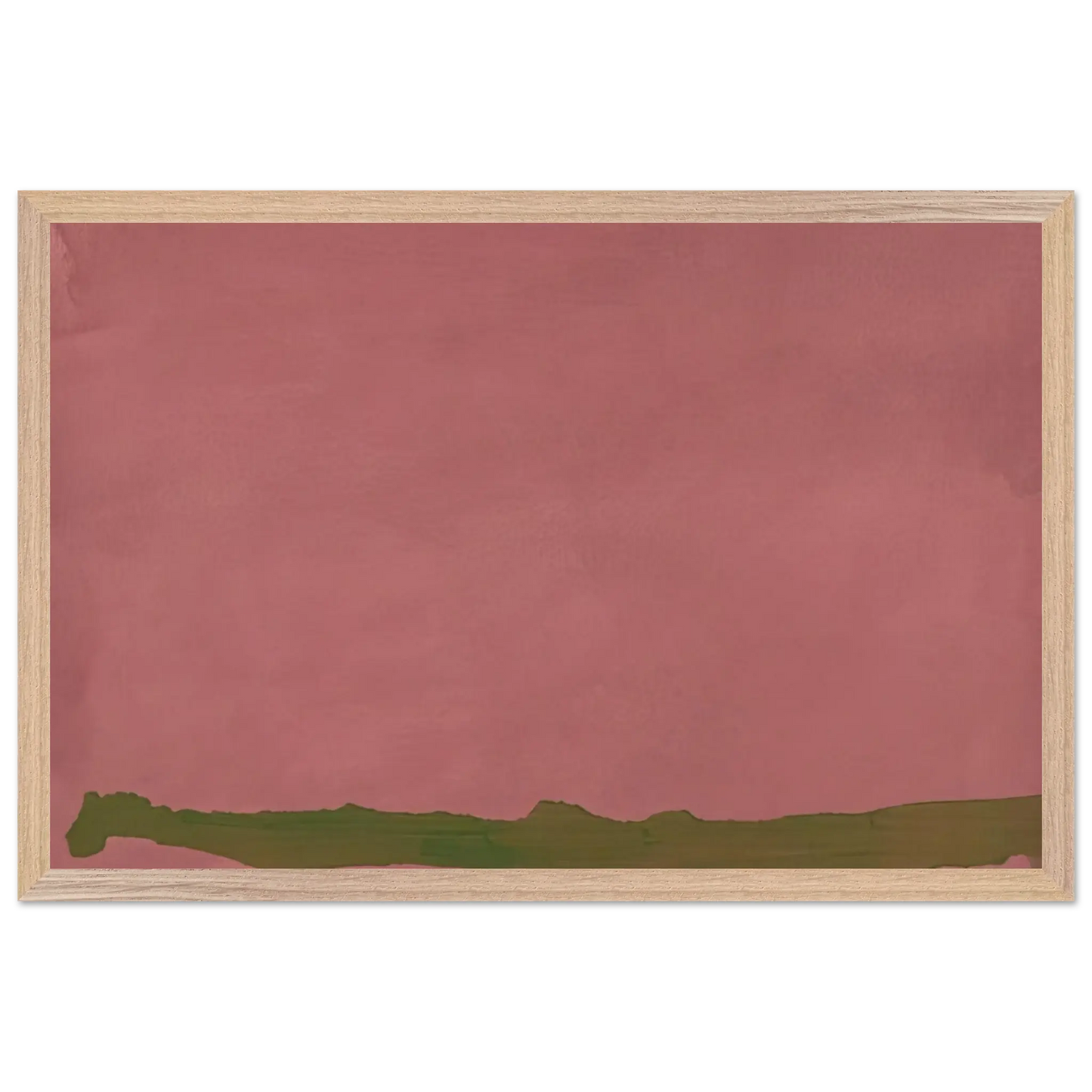 Helen Frankenthaler - Green Likes Mauve - 1970 Wall art - 30x45 cm / 12x18 Inches - Premium Wooden Framed Poster With Fine Art Paper - Wood frame