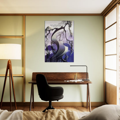 Bonsai - Eyvind Earle Brushed Aluminum Print - 70x100 cm / 28x40 inches | Eyvind Earle Aluminum Print | Eyvind Earle Prints