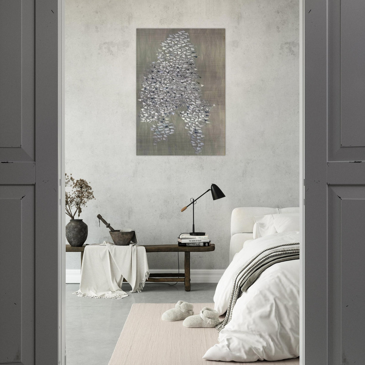 Vertical Gray - 1985 - Robert Goodnough Brushed Aluminum Print - 70x100 cm / 28x40 inches | Robert Goodnough Aluminum Print | Robert Goodnough Prints