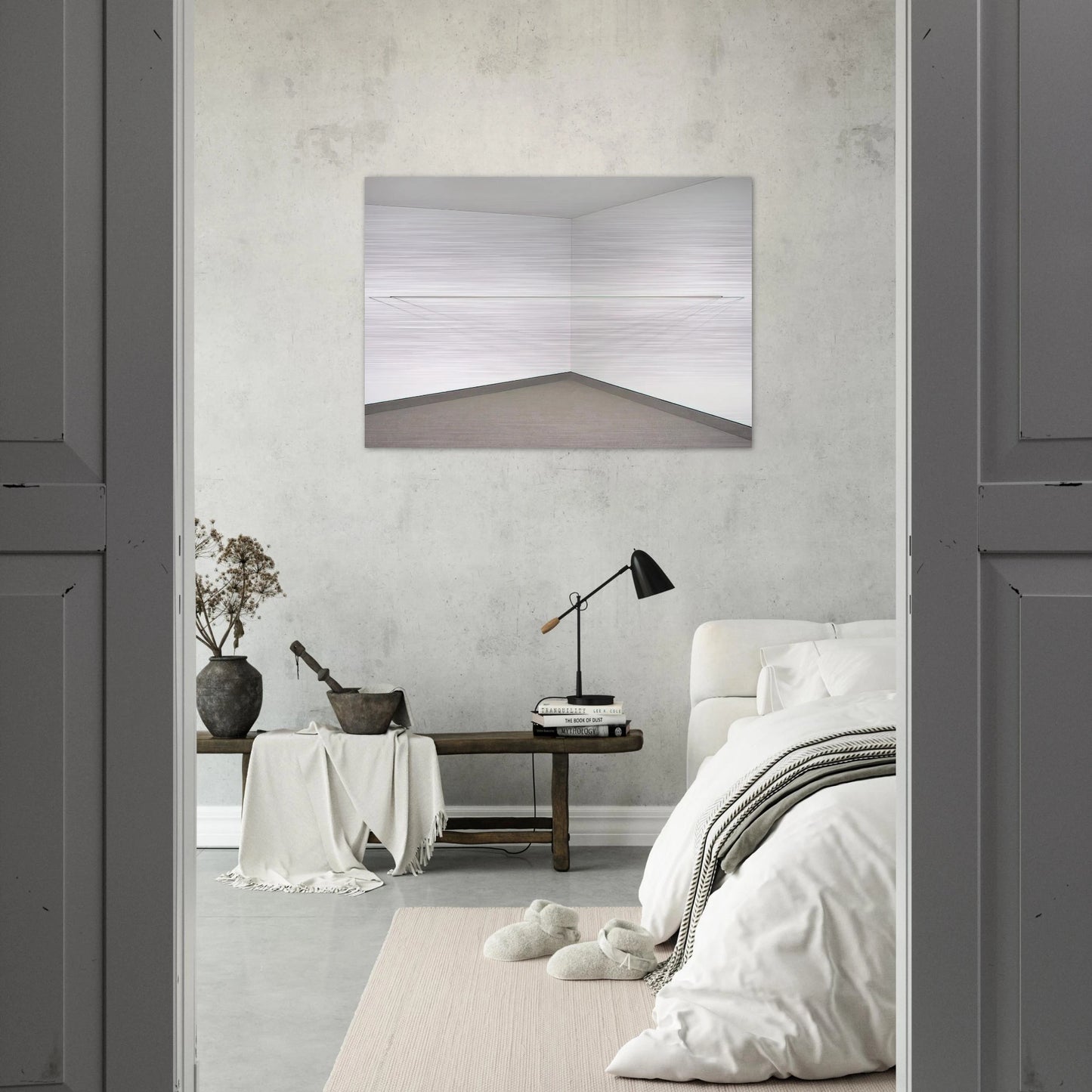 Untitled - 1972 - Fred Sandback Brushed Aluminum Print - 70x100 cm / 28x40 inches | Fred Sandback Aluminum Print | Fred Sandback Prints