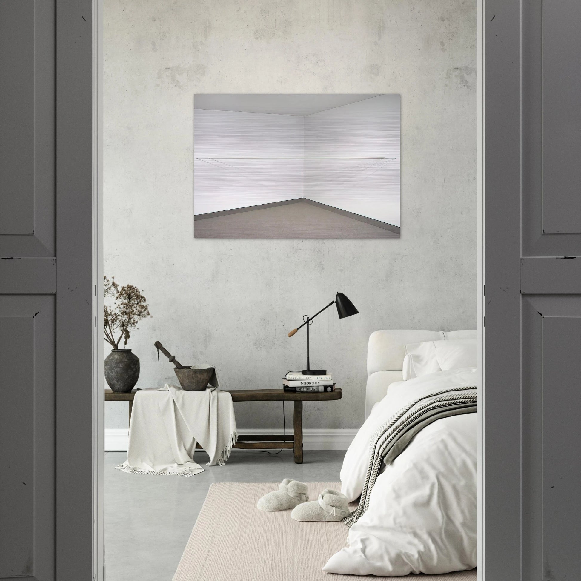 Untitled - 1972 - Fred Sandback Brushed Aluminum Print - 70x100 cm / 28x40 inches | Fred Sandback Aluminum Print | Fred Sandback Prints