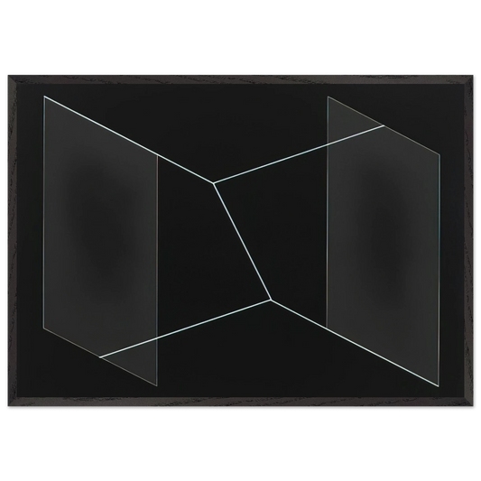 F 32 PERICLES 1954 - Josef Albers 70x100 cm / 28x40 inches Framed Art Print – Black Wooden Frame