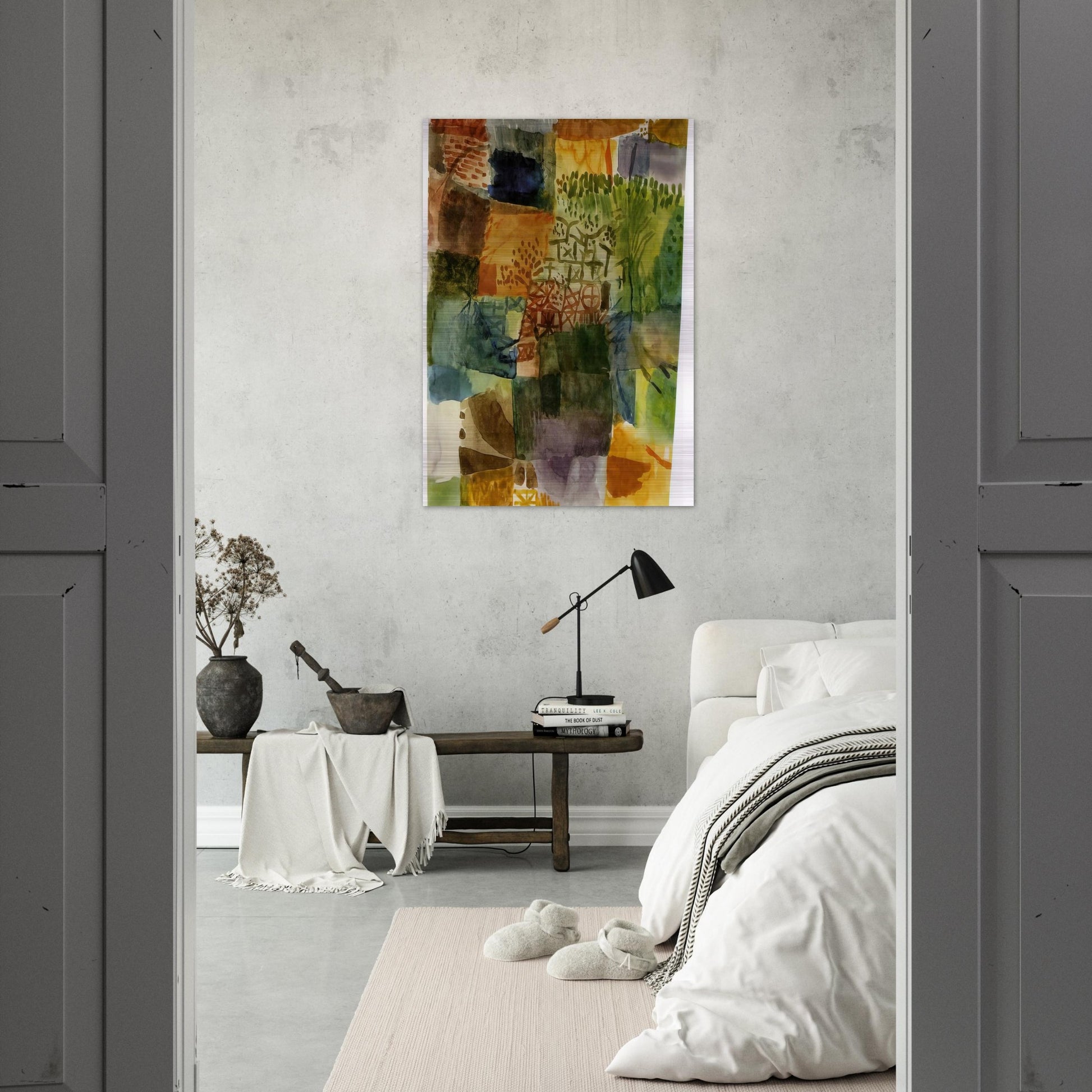 REMEMBRANCE OF A GARDEN 1914 - Paul Klee Brushed Aluminum Print - 70x100 cm / 28x40 inches | Paul Klee Aluminum Print | Paul Klee Prints