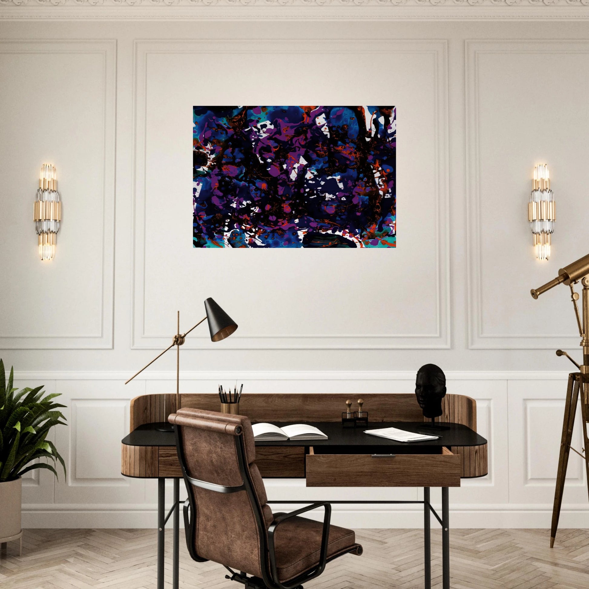 Untitled  SFP94-3  SF94-024  - Sam Francis Brushed Aluminum Print - 70x100 cm / 28x40 inches | Sam Francis Aluminum Print | Sam Francis Prints
