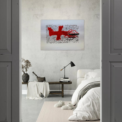 JAMBE ET CHIFFRES 1984 - Antoni Tapies Brushed Aluminum Print - 70x100 cm / 28x40 inches | Antoni Tapies Aluminum Print | Antoni Tapies Prints
