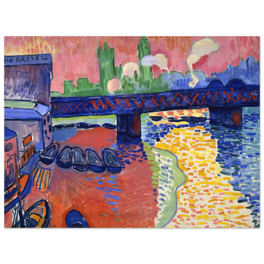Andre Derain - CHARING CROSS BRIDGE 1906  75x100 cm / 30x40inches Fine Art Poster