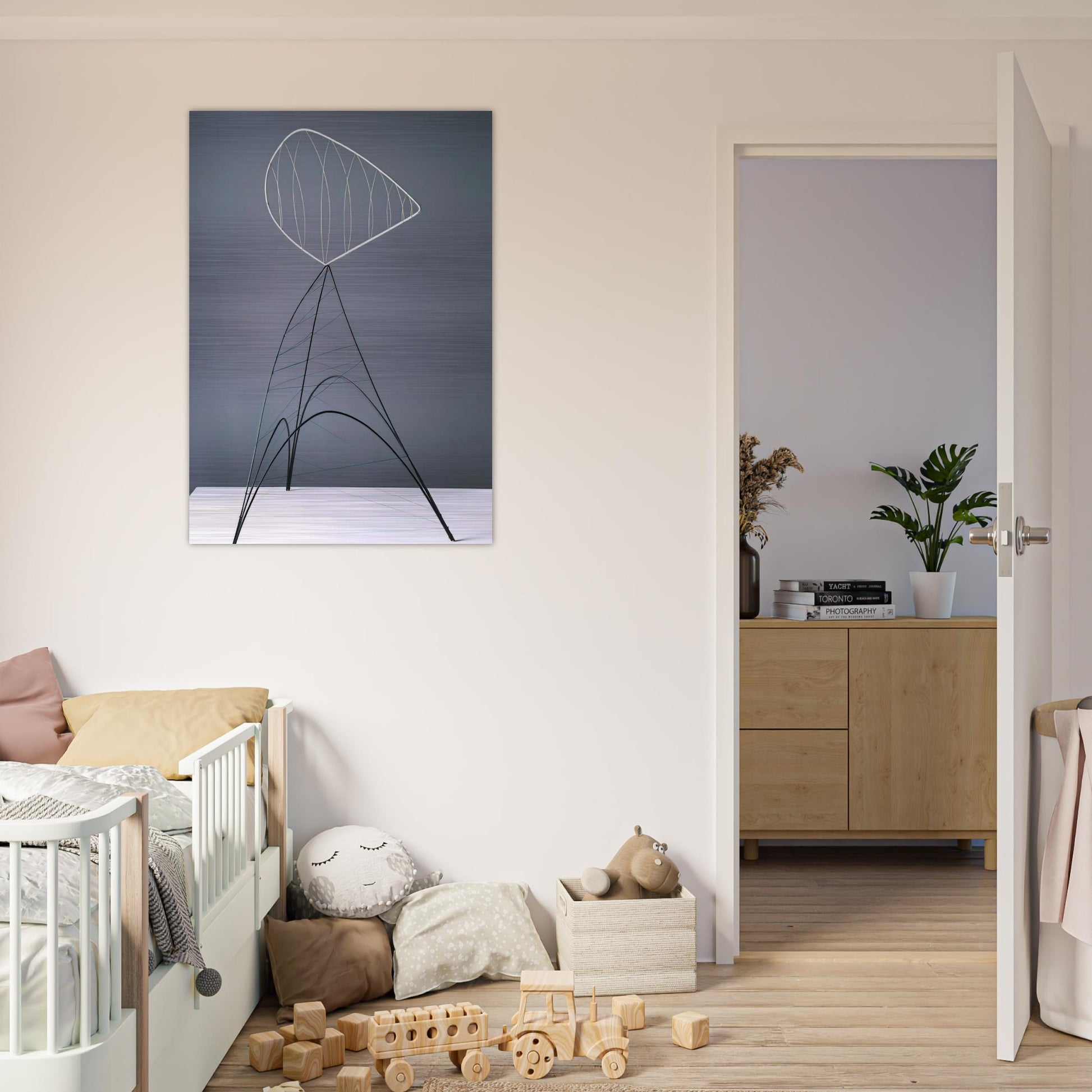 HOLLOW EGG 1939 - Alexander Calder Brushed Aluminum Print - 70x100 cm / 28x40 inches | Alexander Calder Aluminum Print | Alexander Calder Prints