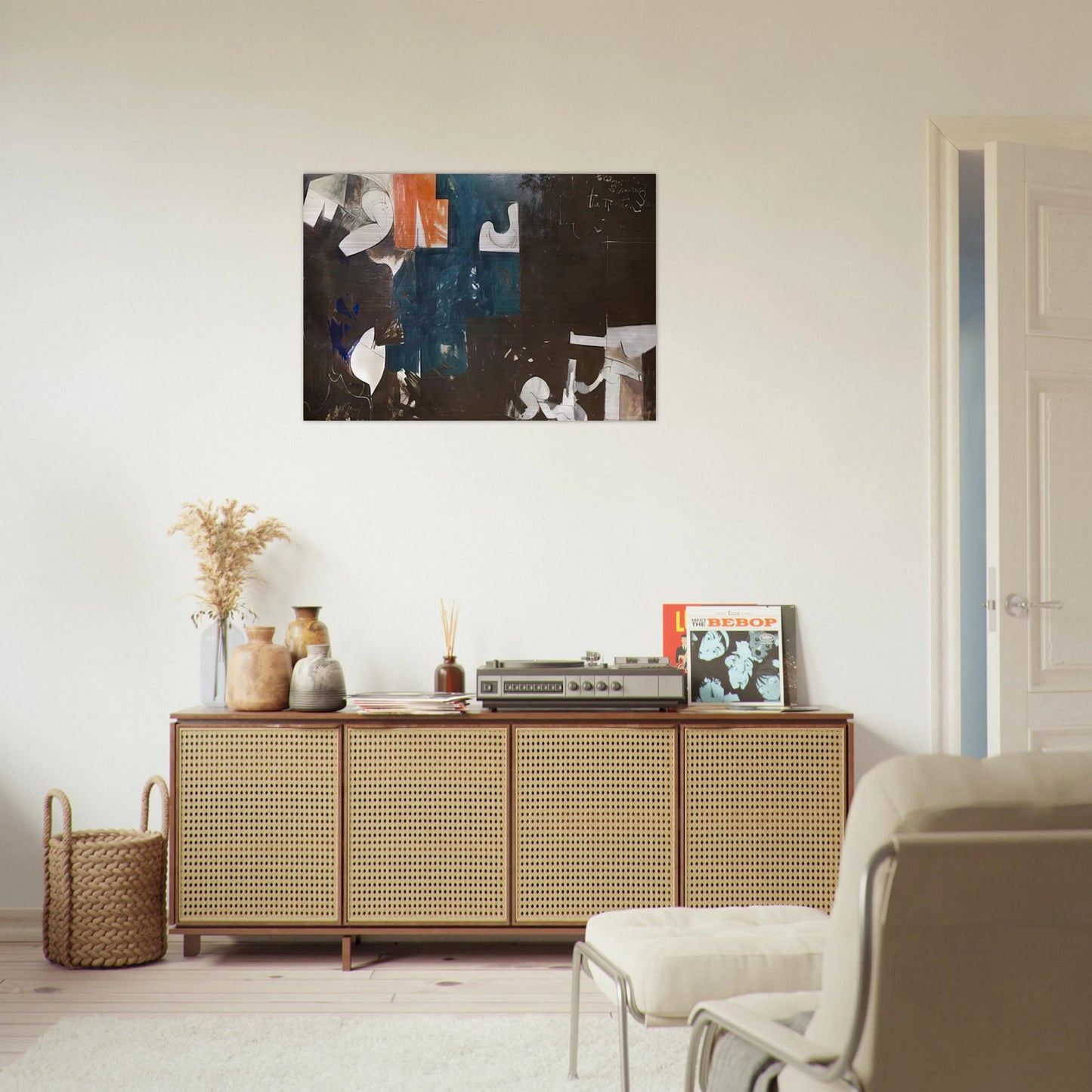 The Houston Scene - 1959 - Hassel Smith Brushed Aluminum Print - 70x100 cm / 28x40 inches | Hassel Smith Aluminum Print | Hassel Smith Prints