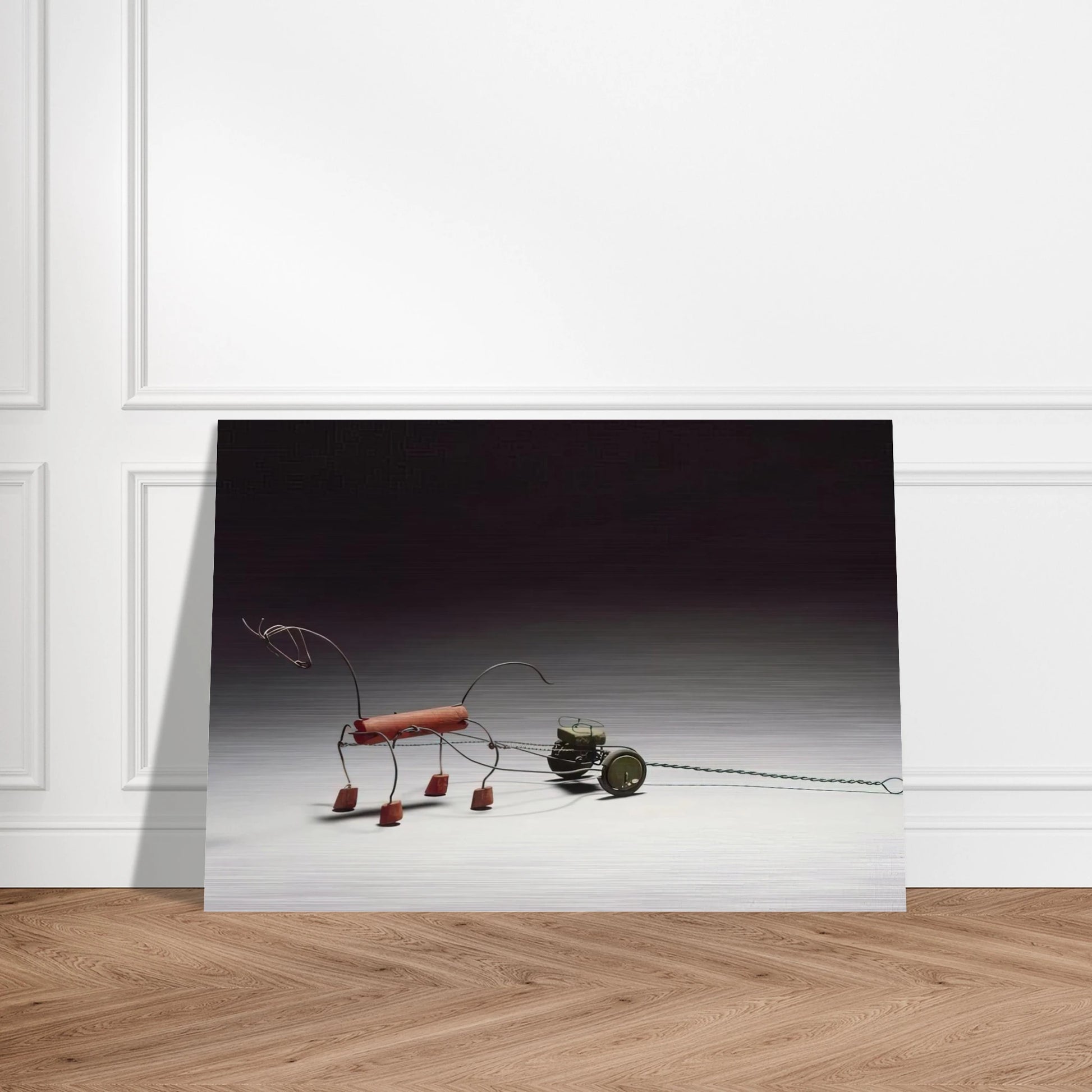 RED HORSE AND GREEN SULKY 1926 - Alexander Calder Brushed Aluminum Print - 70x100 cm / 28x40 inches | Alexander Calder Aluminum Print | Alexander Calder Prints