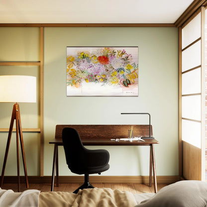 BOUQUET OF FLOWERS - Raoul Dufy Brushed Aluminum Print - 70x100 cm / 28x40 inches | Raoul Dufy Aluminum Print | Raoul Dufy Prints