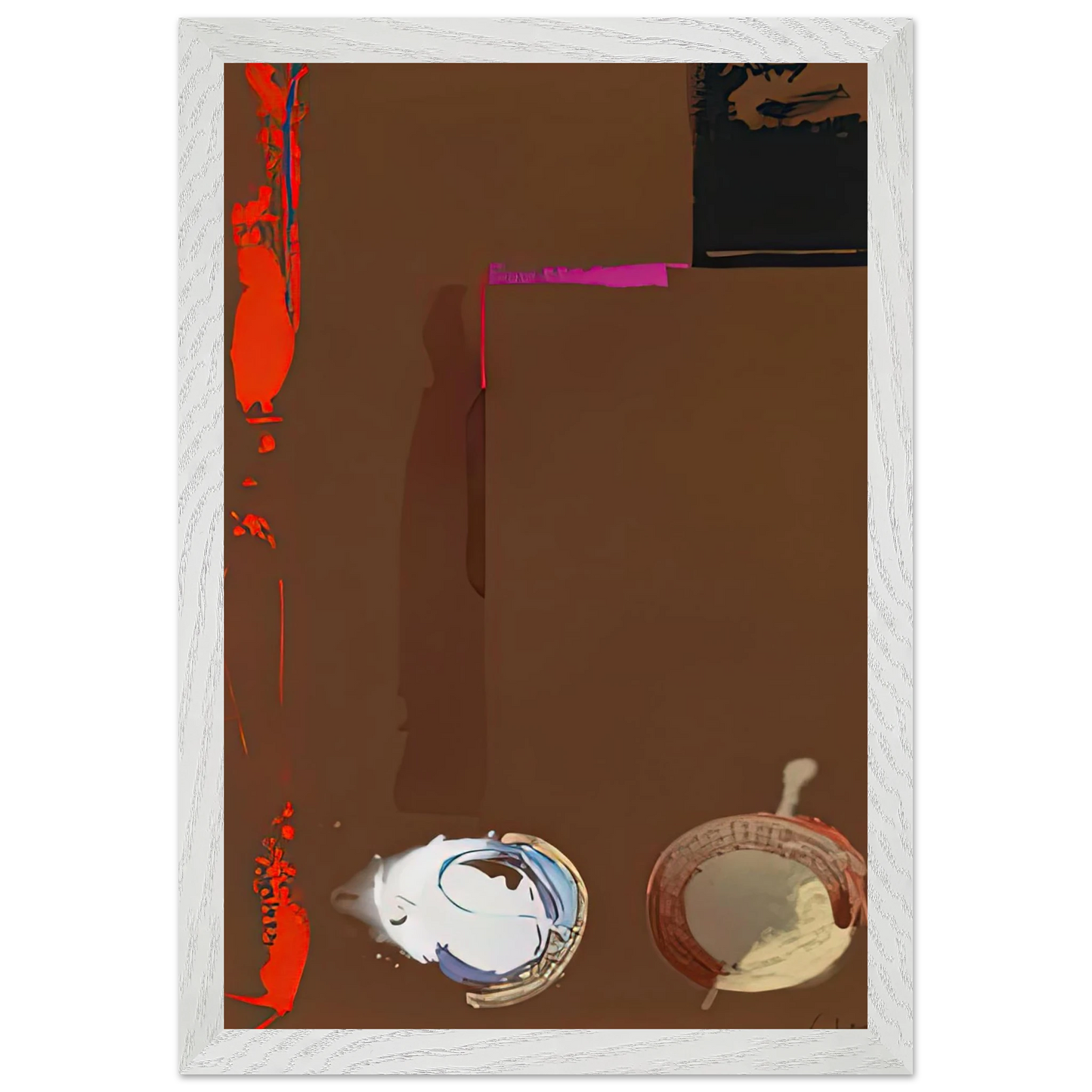 Helen Frankenthaler - Syzygy, 1987- Wall Art - 21x29.7 cm / 8x12" - Premium Wooden Framed Poster With Fine Art Paper-canvas - White frame