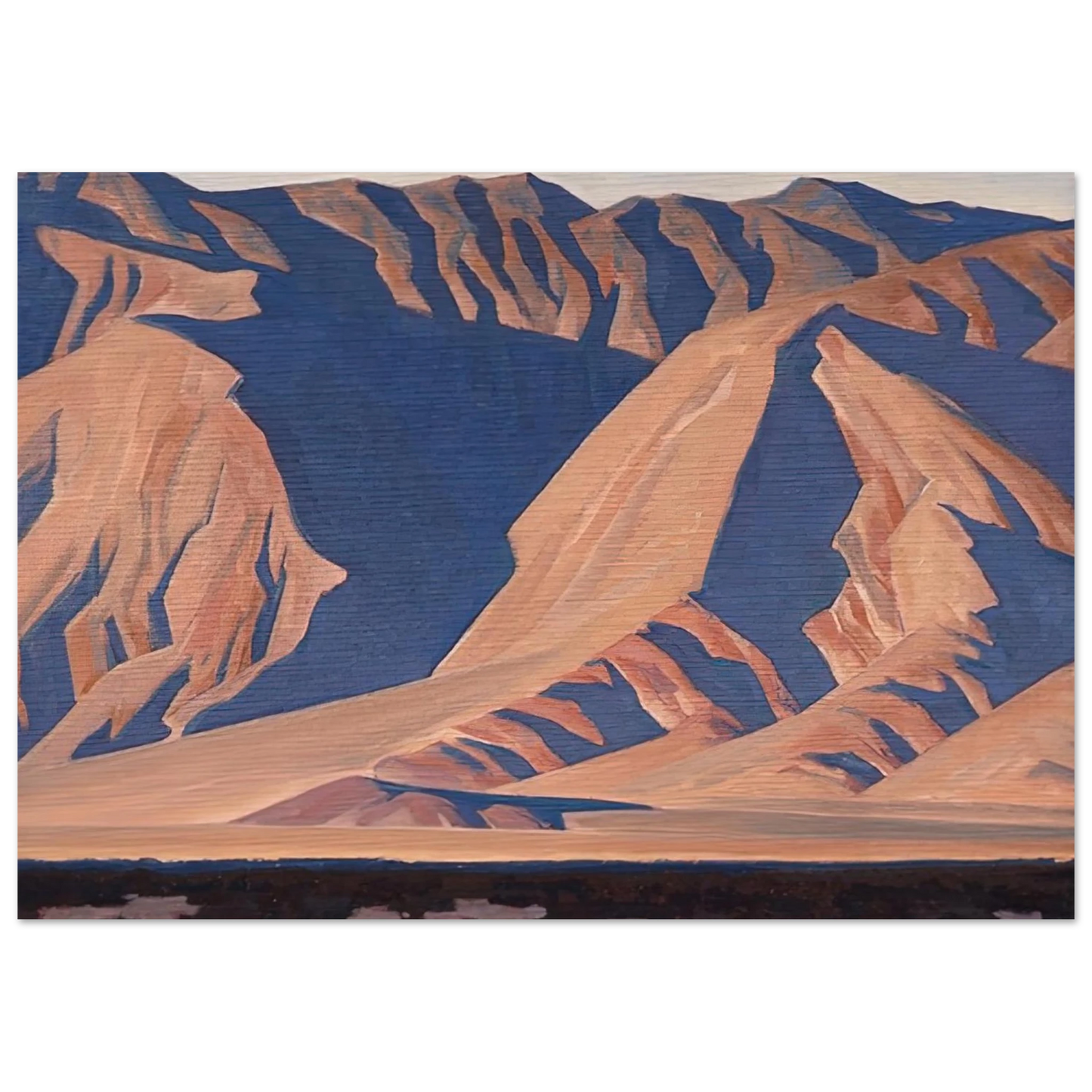 Maynard Dixon - INYO MOUNTAINS 1944 Wall art - 27x35 cm / 11x14 inches - Premium Wooden Framed Poster With Fine Art Paper-canvas - White frame