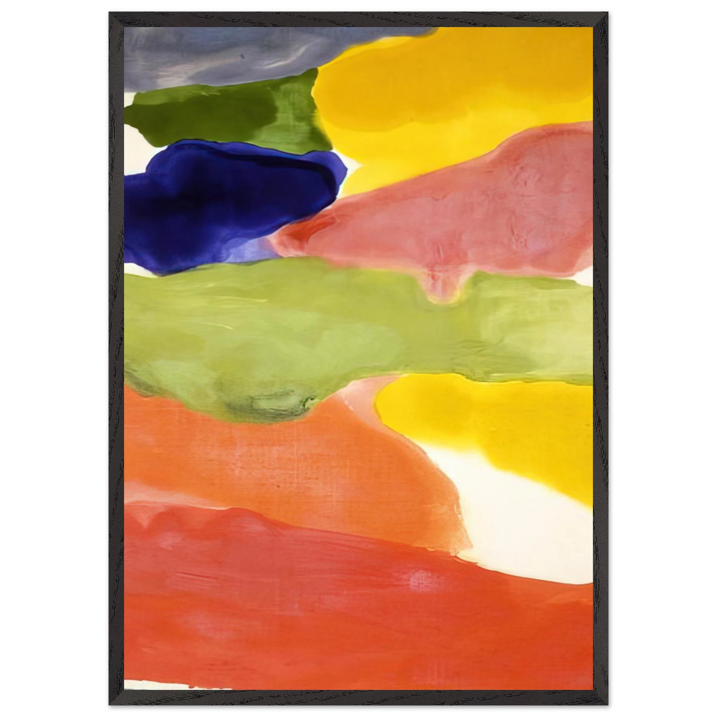 Helen Frankenthaler - Tutti-Fruitti - 1966 Wall art - A2 (42 x 59.4  cm) - Premium Wooden Framed Poster With Fine Art Paper-canvas - Black frame
