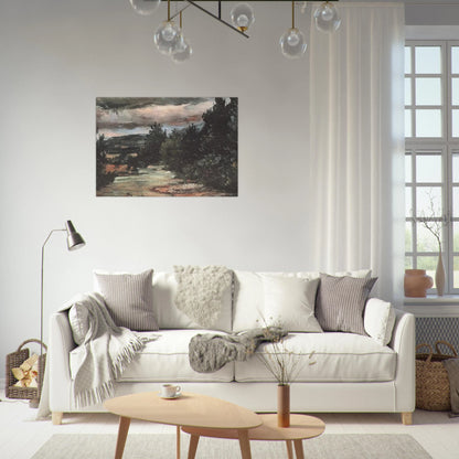 River in the plain - Paul Cézanne Brushed Aluminum Print - 70x100 cm / 28x40 inches | Paul Cézanne Aluminum Print | Paul Cézanne Prints