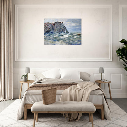 Port d`Aval, Rough Sea - claude monet Acrylic Print - 70x100 cm / 28x40″ inches