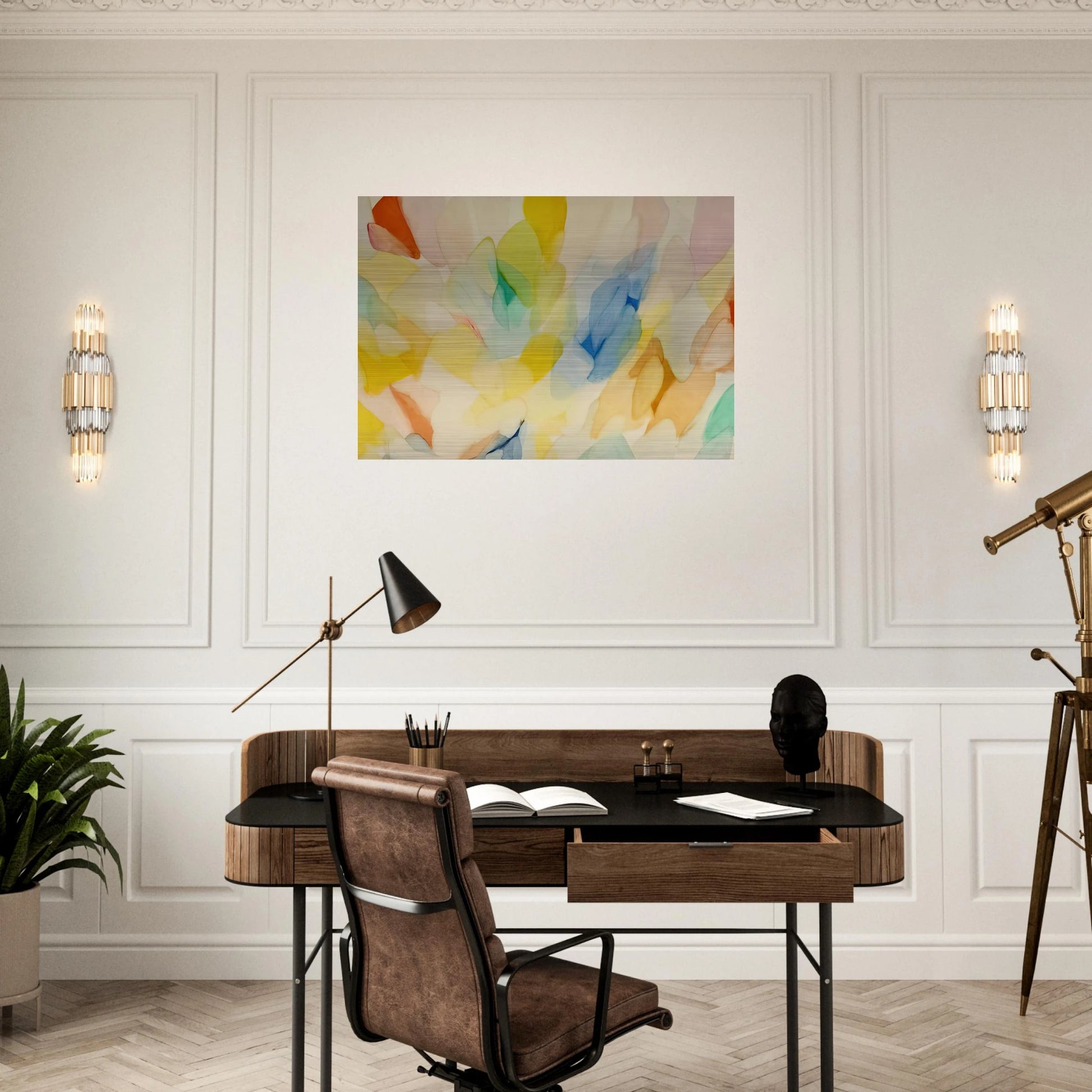 Lord of the Rainbow - Alice Baber Brushed Aluminum Print - 70x100 cm / 28x40 inches | Alice Baber Aluminum Print | Alice Baber Prints