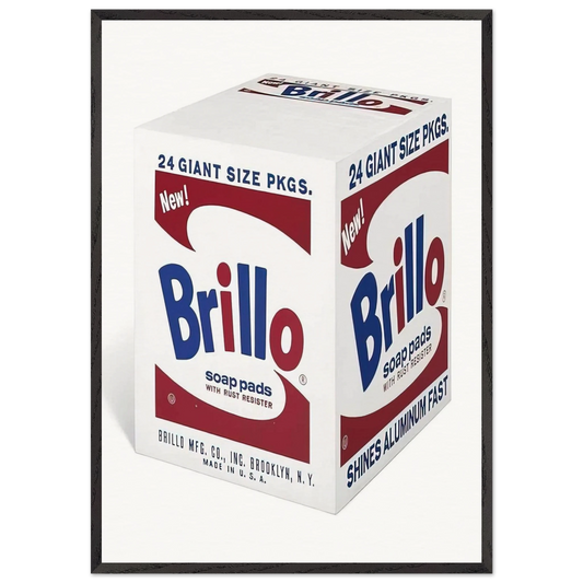 Brillo Soap Pads - Andy Warhol 70x100 cm / 28x40 inches Framed Art Print – Black Wooden Frame