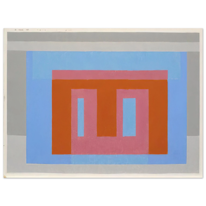 Josef Albers - ADOBE VARIANT LUMINOUS DAY 1952  75x100 cm / 30x40inches Fine Art Poster