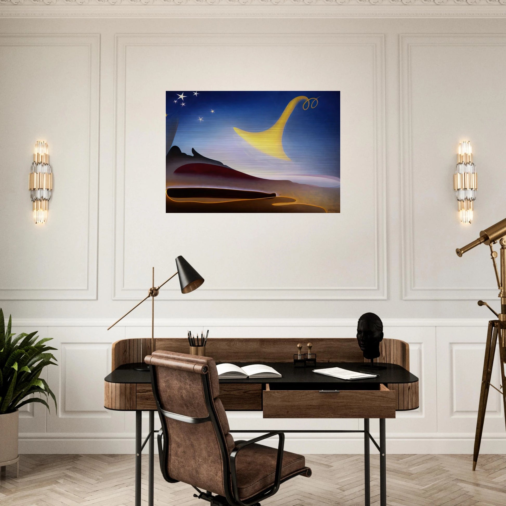 Awakening Memory of Father - 1943 - Agnes Lawrence Pelton Brushed Aluminum Print - 70x100 cm / 28x40 inches | Agnes Lawrence Pelton Aluminum Print | Agnes Lawrence Pelton Prints