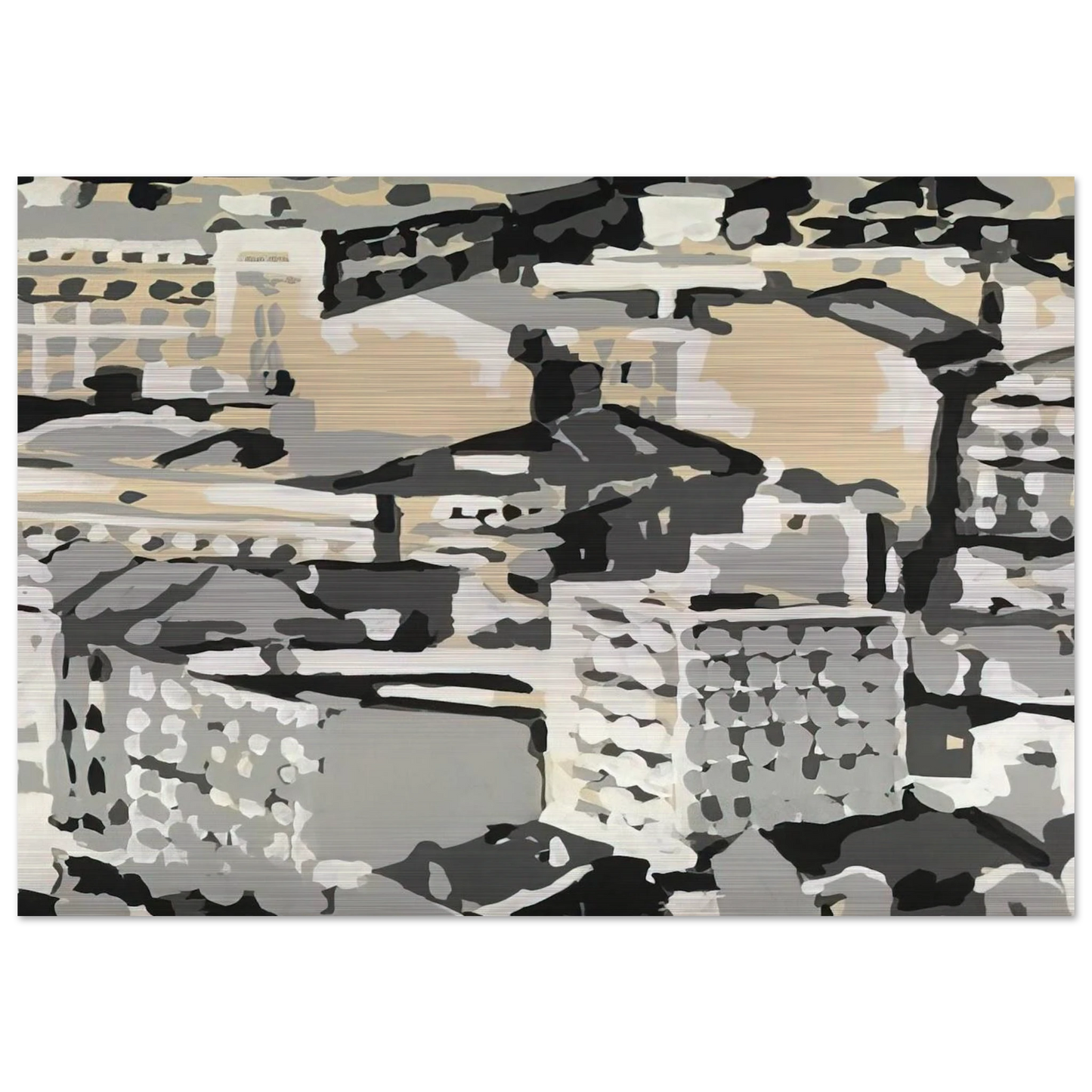 TOWNSCAPE 1969 0 - Gerhard Richter Brushed Aluminum Print - 70x100 cm / 28x40 inches | Gerhard Richter Aluminum Print | Gerhard Richter Prints