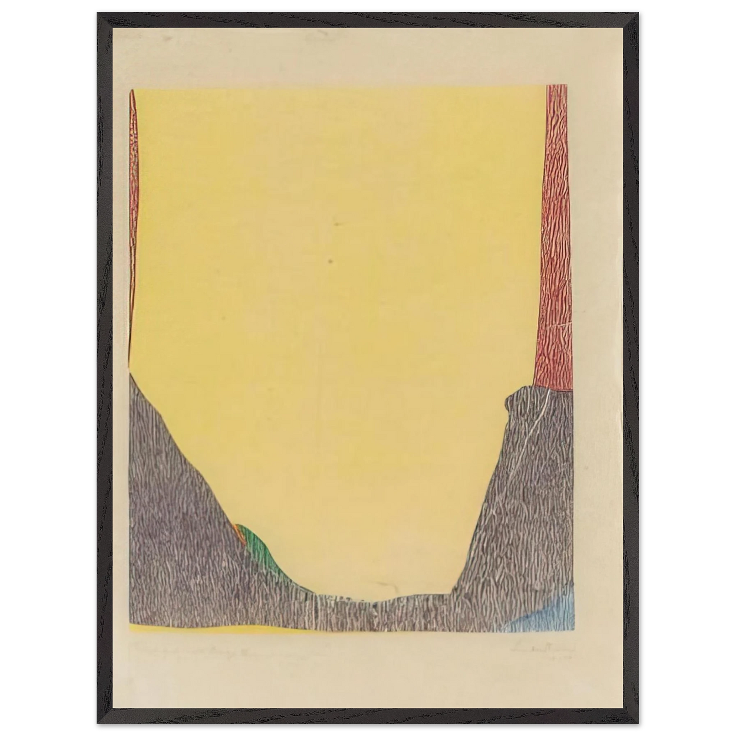 Helen Frankenthaler - East and Beyond - 1973 Wall art - 50x70 cm / 20x28 inches - Premium Wooden Framed Poster With Fine Art Paper-canvas - White frame