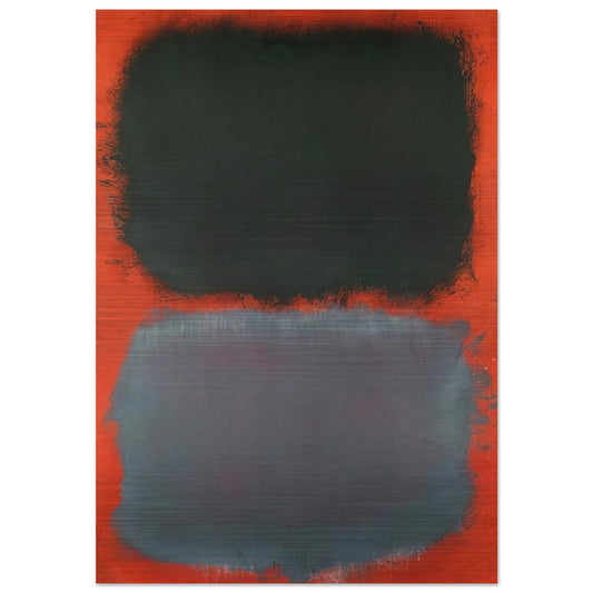 Untitled Gray, Gray on Red - 1968 - Mark Rothko Brushed Aluminum Print - 70x100 cm / 28x40 inches | Mark Rothko Aluminum Print | Mark Rothko Prints