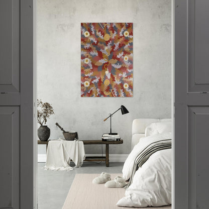 Men's Corroborie - 1990 - Clifford Possum Tjapaltjarri Brushed Aluminum Print - 70x100 cm / 28x40 inches | Clifford Possum Tjapaltjarri Aluminum Print | Clifford Possum Tjapaltjarri Prints