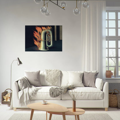 THE DISCOVERY OF FIRE 1935 - Rene Magritte Brushed Aluminum Print - 70x100 cm / 28x40 inches | Rene Magritte Aluminum Print | Rene Magritte Prints