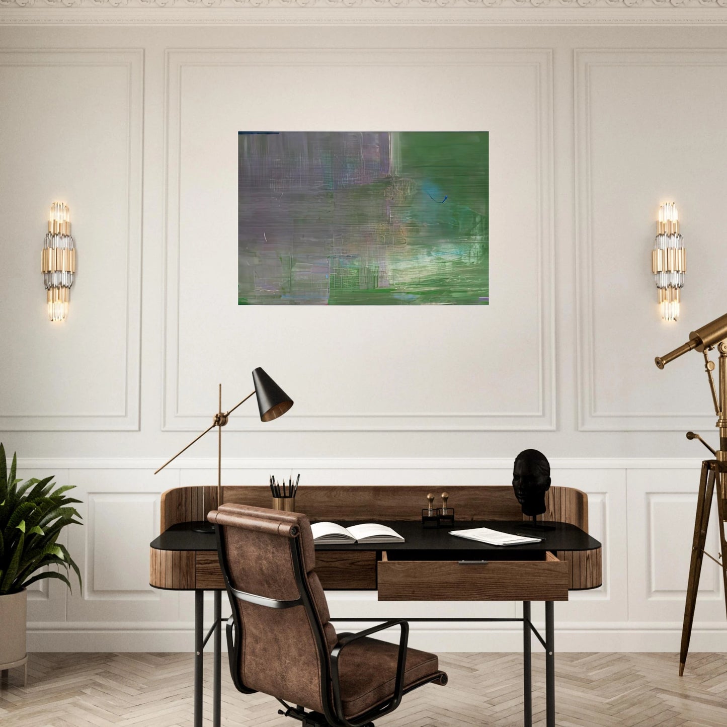 Claude's Message, 1976- - Helen Frankenthaler Brushed Aluminum Print - 70x100 cm / 28x40 inches | Helen Frankenthaler Aluminum Print | Helen Frankenthaler Prints