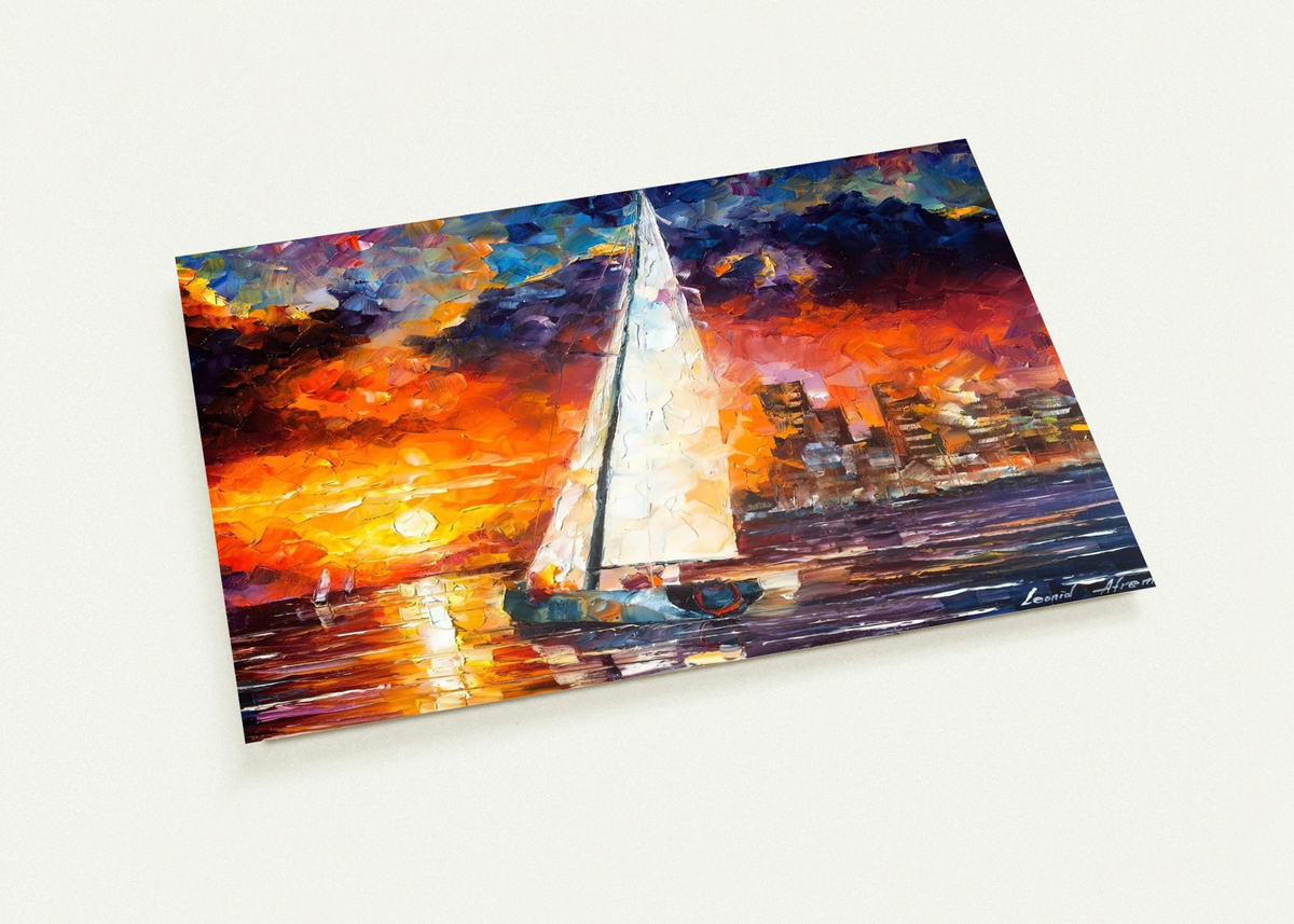 Leonid Afremov By Leonid Afremov Pack of 10 Post Cards | Leonid Afremov Post Cards | A6 (10.5 x 14.8 cm) - 4.1 x 5.8 inches