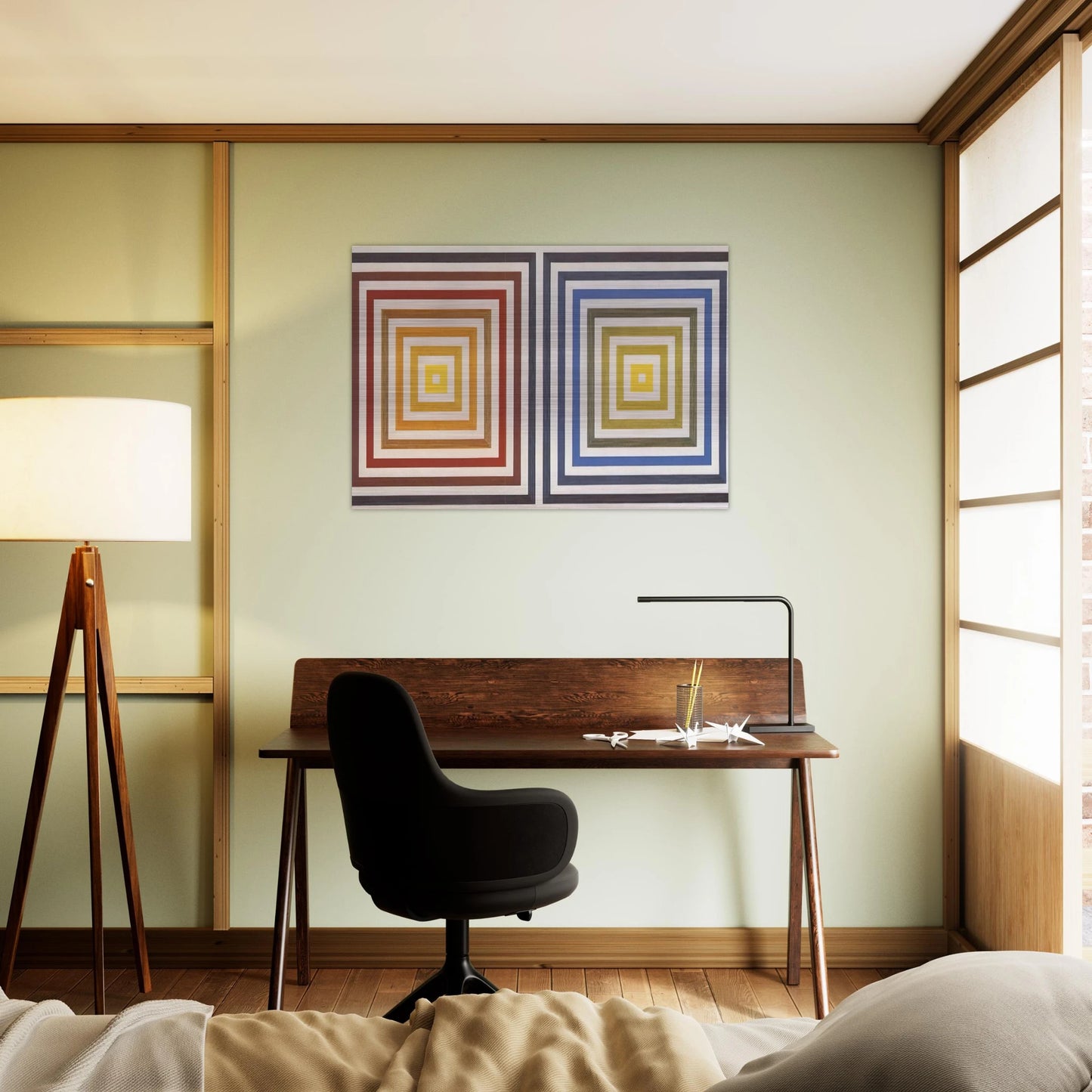 From Yellow to Violet - 1956 - Francois Morellet Brushed Aluminum Print - 70x100 cm / 28x40 inches | Francois Morellet Aluminum Print | Francois Morellet Prints