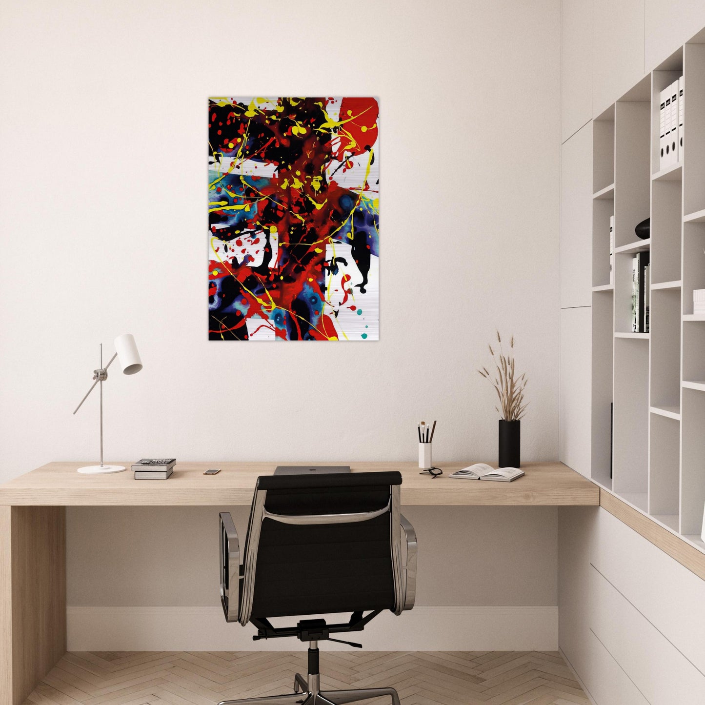 Untitled  SFP94-49  SFF 1723  - Sam Francis Brushed Aluminum Print - 70x100 cm / 28x40 inches | Sam Francis Aluminum Print | Sam Francis Prints