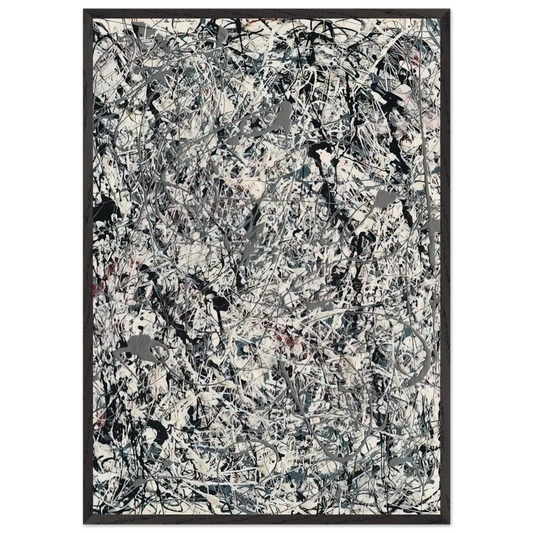 NUMBER 19 1948 - Jackson Pollock 70x100 cm / 28x40 inches Framed Art Print – Black Wooden Frame