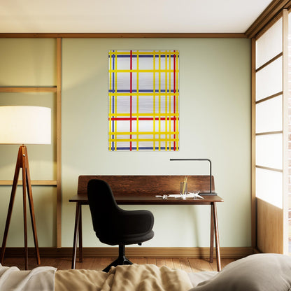 New York City I - Piet Mondrian Brushed Aluminum Print - 70x100 cm / 28x40 inches | Piet Mondrian Aluminum Print | Piet Mondrian Prints